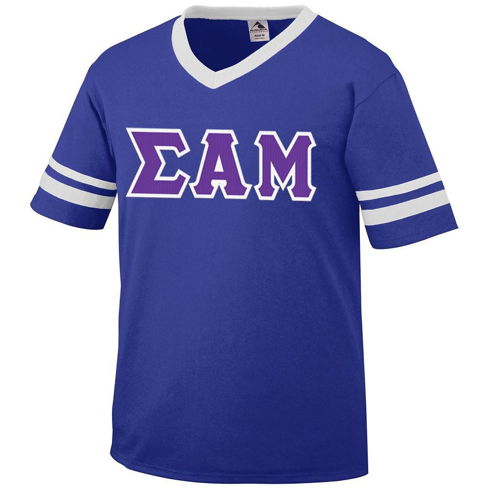 Discount Sigma Alpha Mu Jersey With Greek Applique Letters DISCOUNT-Sigma Alpha Mu Jersey With Greek Applique Letters