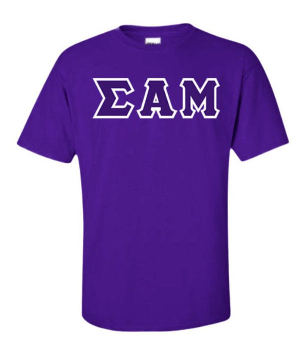 Sigma Alpha Mu Lettered T Shirt Sigma Alpha Mu Lettered T-Shirt