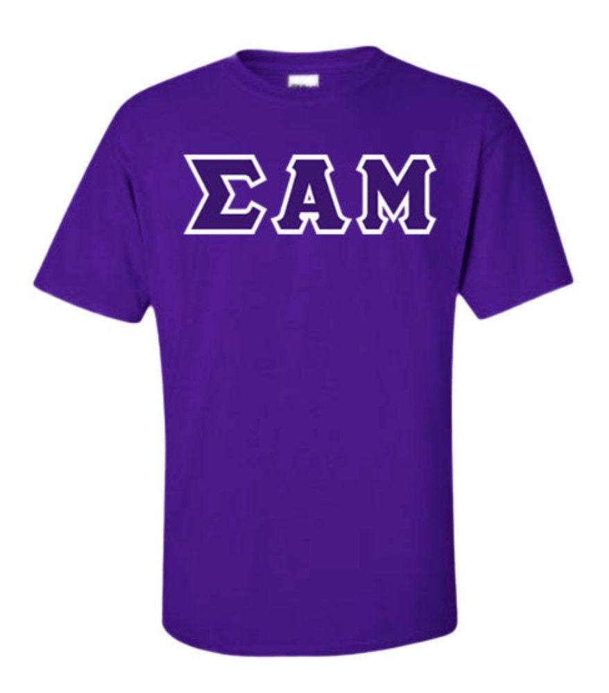 Sigma Alpha Mu Lettered T Shirt Sigma Alpha Mu Lettered T-Shirt