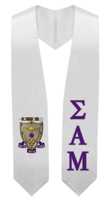 Sigma Alpha Mu Super Crest Shield Graduation Stole Sigma Alpha Mu Super Crest - Shield Graduation Stole