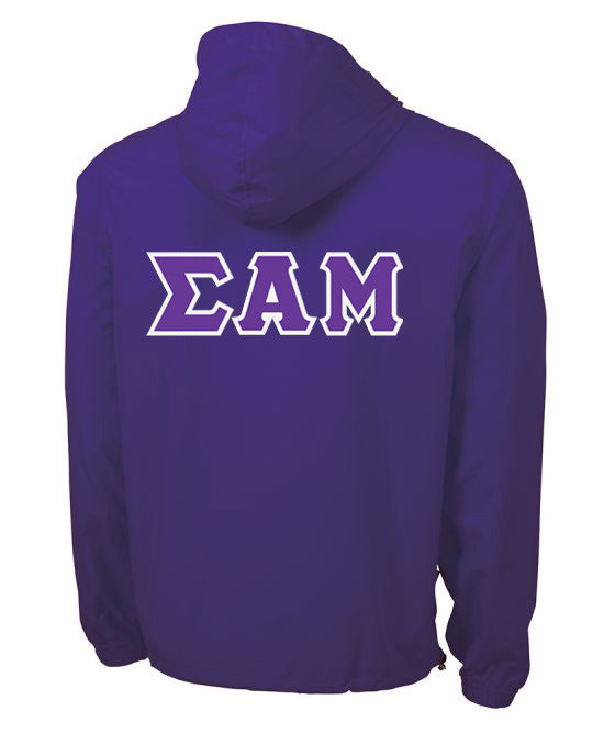 Sigma Alpha Mu Tackle Twill Lettered Pack N Go Pullover Sigma Alpha Mu Tackle Twill Lettered Pack N Go Pullover