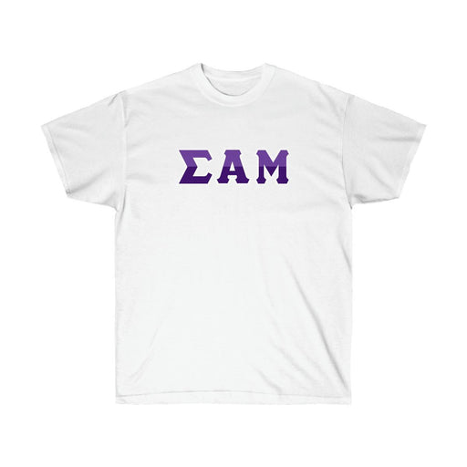 Sigma Alpha Mu Two Toned Greek Lettered T-shirts