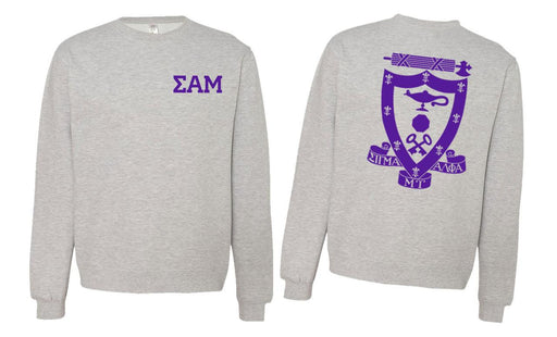 Sigma Alpha Mu Sigma Alpha Mu World Famous Crest - Shield Crewneck Sweatshirts