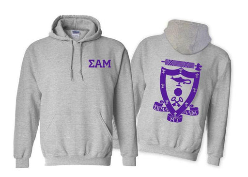 Sigma Alpha Mu Sigma Alpha Mu World Famous Crest - Shield Hooded Sweatshirts