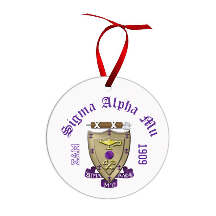 Sigma Alpha Mu Crest & Year Circle Ornaments Sigma Alpha Mu Crest & Year Circle Ornaments
