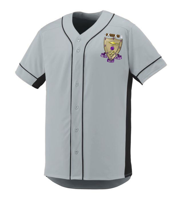 Sigma Alpha Mu Game 7 Full Button Baseball Jersey Sigma Alpha Mu Game 7 Full-Button Baseball Jersey