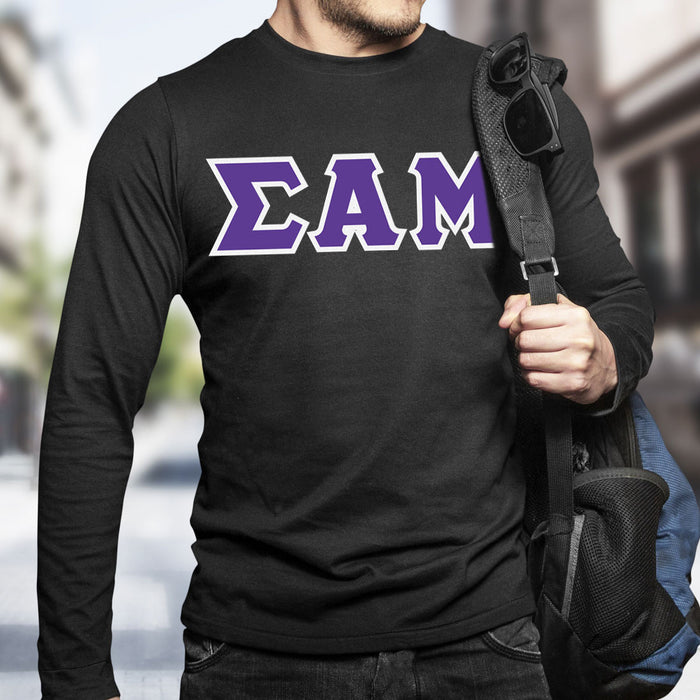 Sigma Alpha Mu Lettered Long Sleeve Shirt Sigma Alpha Mu Lettered Long Sleeve Shirt
