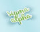 Sigma Alpha Watercolor Script Sticker Sticker Sigma Alpha Watercolor Script Sticker