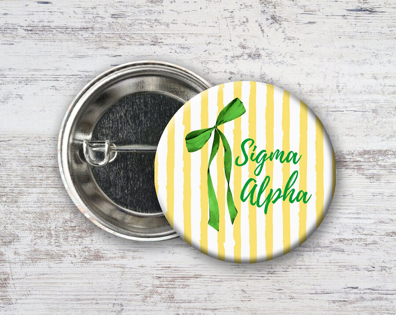 Sigma Alpha Stripes & Bows Pin Buttons Sigma Alpha Stripes & Bows Pin Buttons