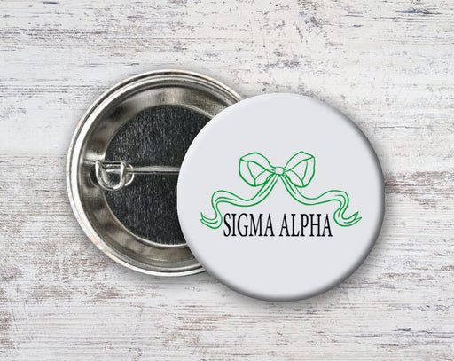 Sigma Alpha Sigma Alpha Nickname Bow Pin Buttons