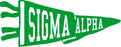 Sigma Alpha Pennant Decal Sigma Alpha Pennant Decal