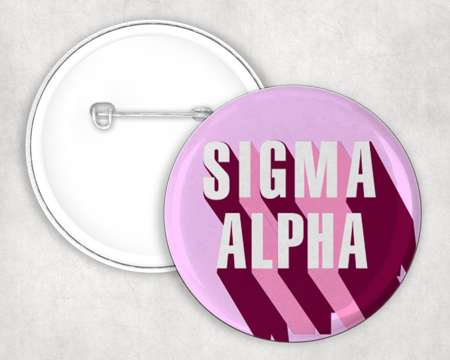 Sigma Alpha 3d Button Pin Buttons Sigma Alpha 3D Button Pin Buttons