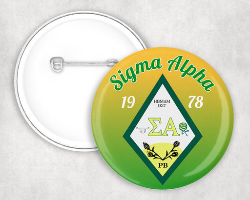 Sigma Alpha Sigma Alpha Classic Crest Pin Buttons