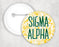 Sigma Alpha Floral Text Pin Buttons Sigma Alpha floral-text Pin Buttons
