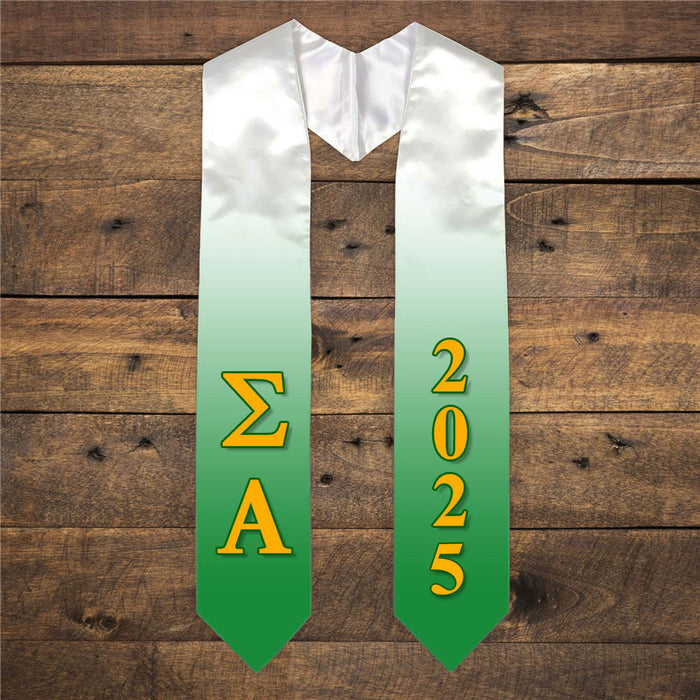 Sigma Alpha Extra Fancy Greek Graduation Stole W Year Sigma Alpha Extra Fancy Greek Graduation Stole W Year