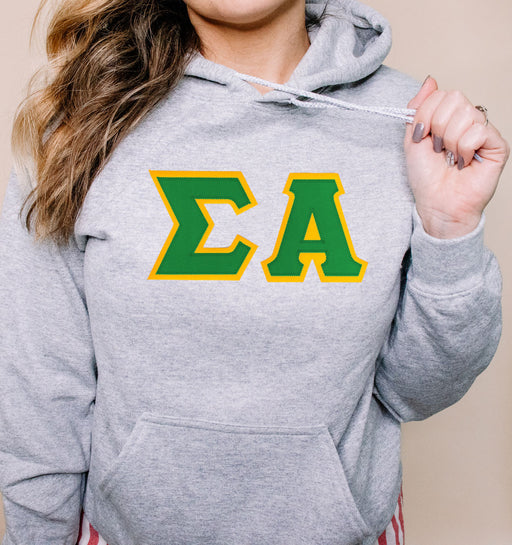 Sigma Alpha DISCOUNT Sigma Alpha Lettered Hooded Sweatshirt - Best Value