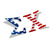 Sigma Chi American Flag Greek Letter Sticker 2.5" Tall Sigma Chi American Flag Greek Letter Sticker - 2.5