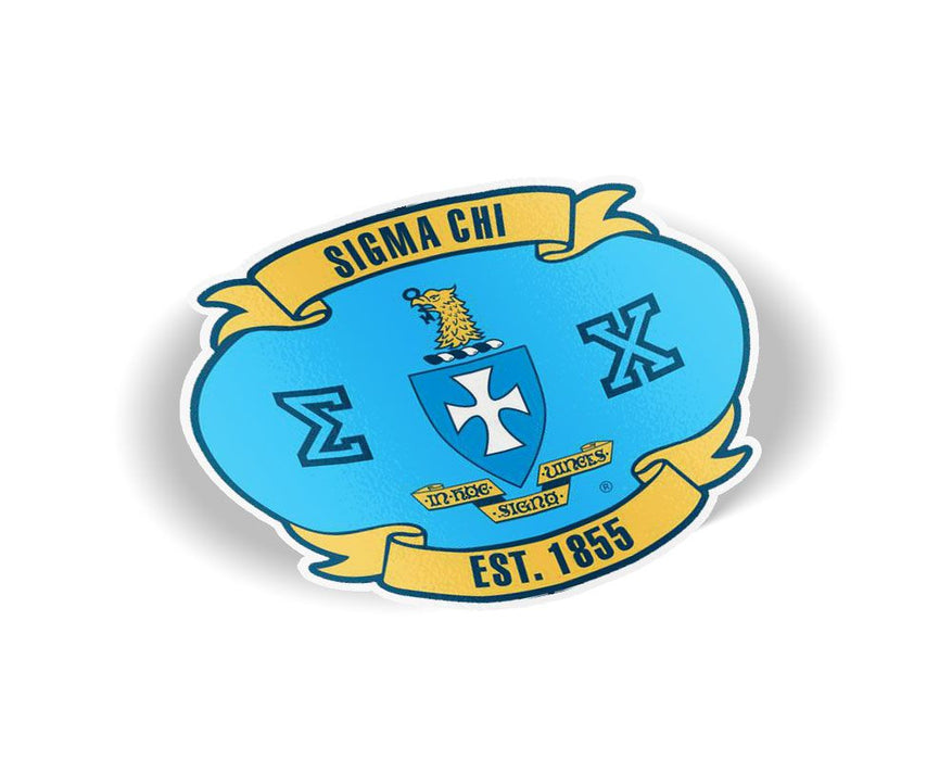 Sigma Chi Banner Crest Shield Decal Sigma Chi Banner Crest - Shield Decal