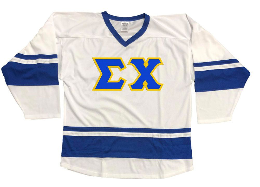Discount Sigma Chi Breakaway Lettered Hockey Jersey DISCOUNT-Sigma Chi Breakaway Lettered Hockey Jersey
