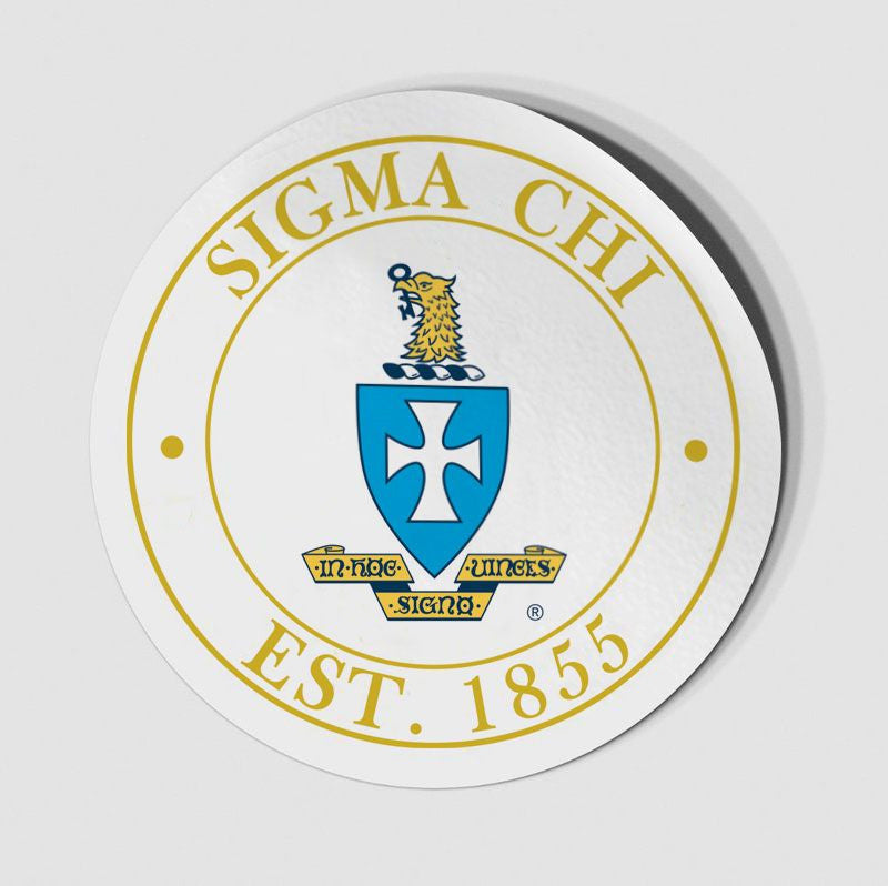 Sigma Chi Circle Crest Shield Decal Sigma Chi Circle Crest - Shield Decal