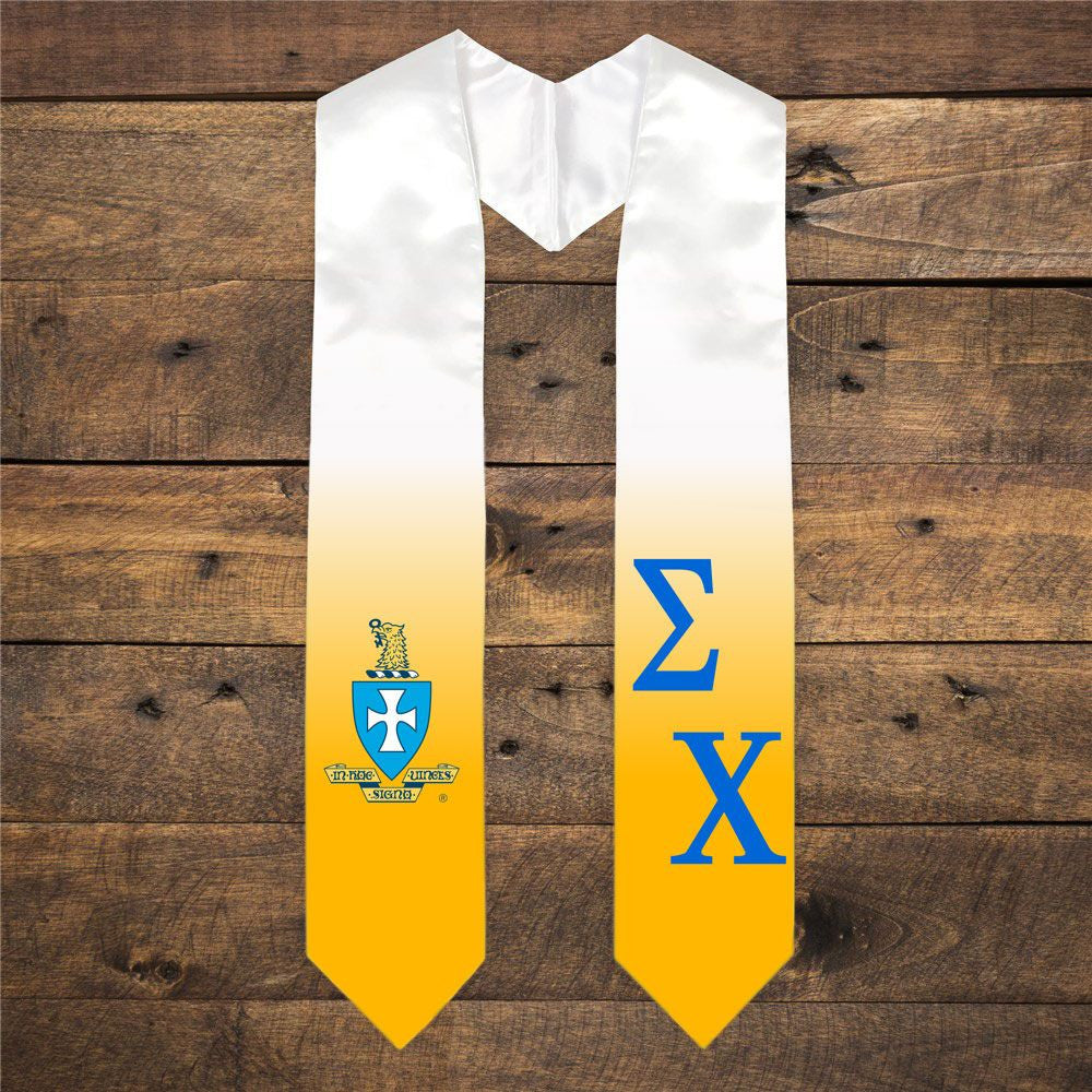 Sigma Chi Extra Fancy Diagonal Greek Graduation Stole W Crest Sigma Chi Extra Fancy Diagonal Greek Graduation Stole W Crest