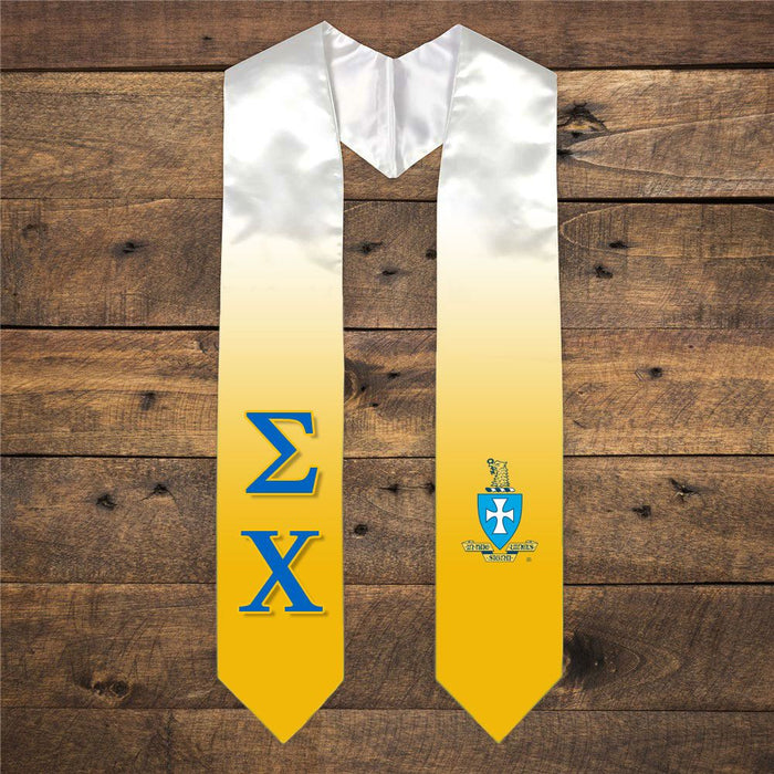 Sigma Chi Extra Fancy Simple Greek Graduation Stole W Crest Sigma Chi Extra Fancy Simple Greek Graduation Stole W Crest
