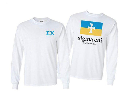 Sigma Chi Sigma Chi Flag Long Sleeve T-Shirt