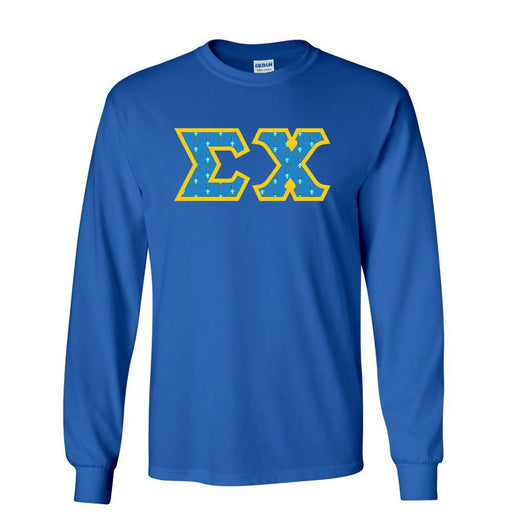 Sigma Chi Sigma Chi Fraternity Crest - Shield Twill Letter Longsleeve Tee