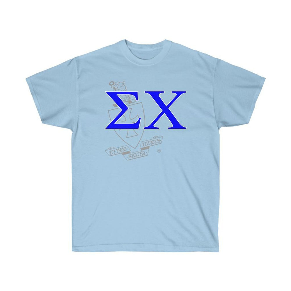 Printify Sigma Chi Greek Crest Cotton Tee Sigma Chi Greek Crest Cotton Tee