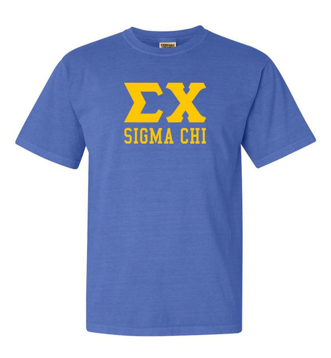Sigma Chi Greek Custom Comfort Colors Heavyweight T Shirt Sigma Chi Greek Custom Comfort Colors Heavyweight T-Shirt