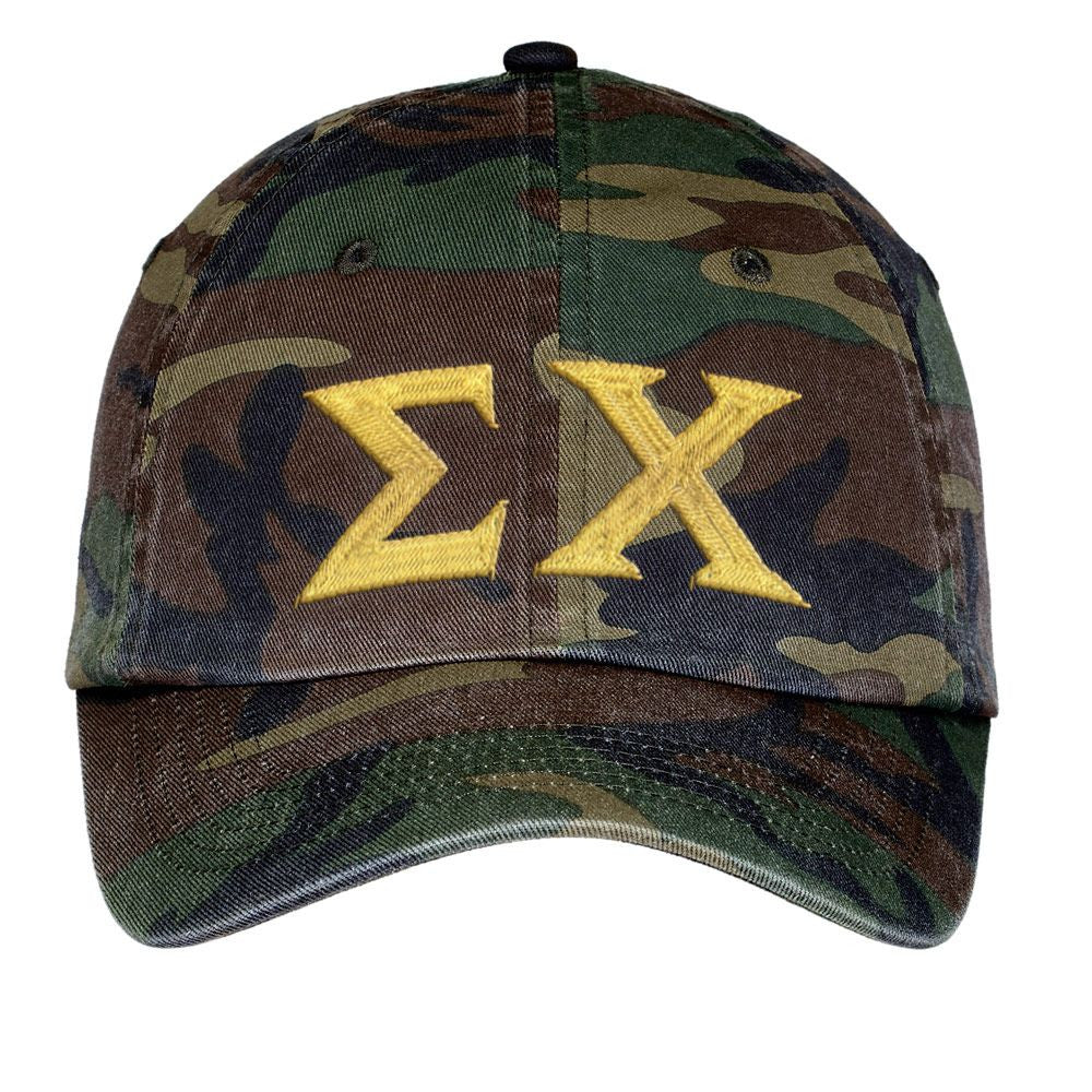 Sigma Chi Lettered Camouflage Hat Sigma Chi Lettered Camouflage Hat
