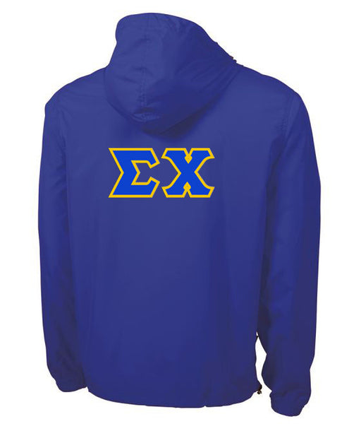 Sigma Chi Sigma Chi Tackle Twill Lettered Pack N Go Pullover