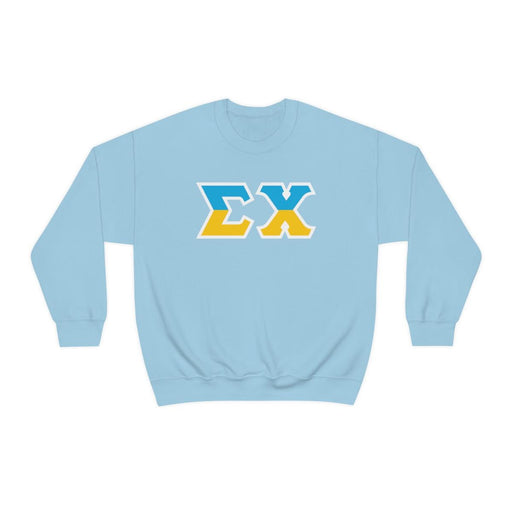 Sigma Chi Sigma Chi Two Toned Greek Lettered Crewneck Sweatshirts