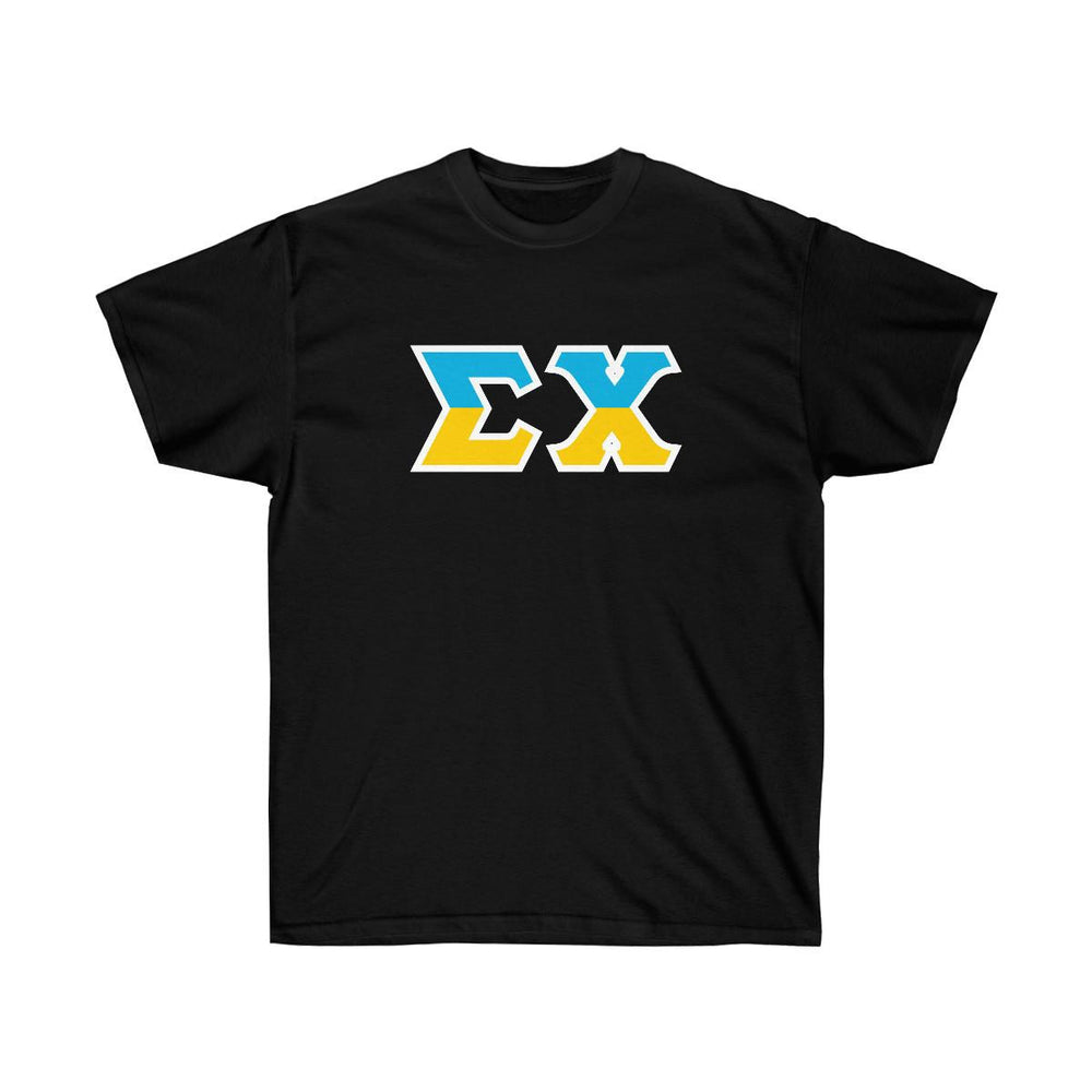 Printify Sigma Chi Two Toned Greek Lettered T Shirts Sigma Chi Two Toned Greek Lettered T-shirts