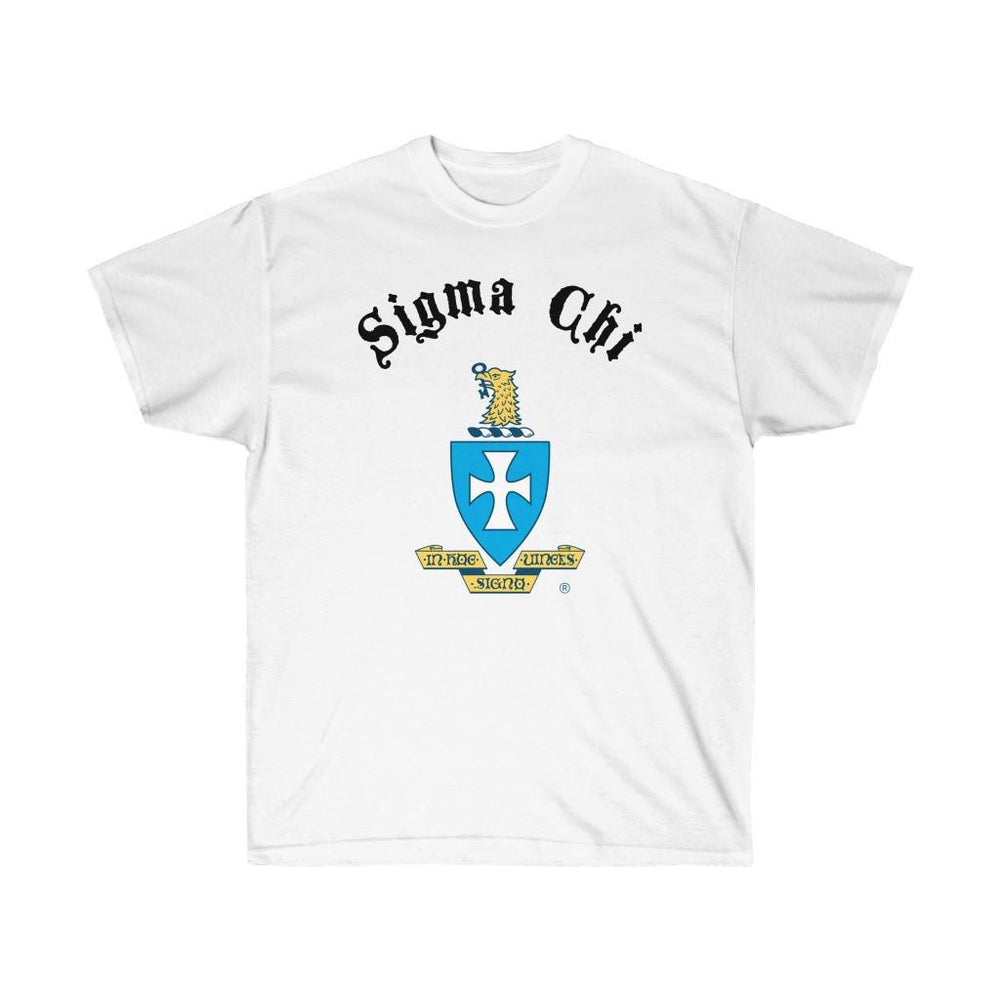 Printify Sigma Chi Vintage Crest T Shirt Sigma Chi Vintage Crest T-shirt