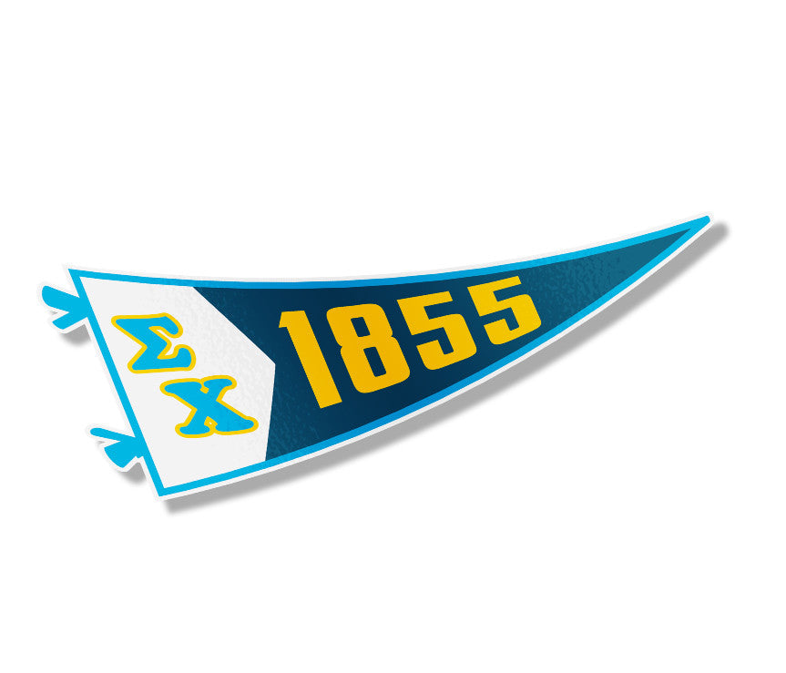 Sigma Chi Pennant Sticker Sigma Chi Pennant Sticker