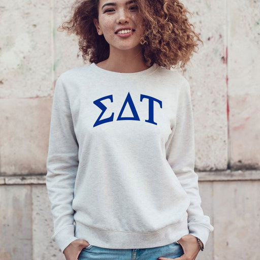 Sigma Delta Tau Sigma Delta Tau Arched Greek Lettered Crewneck Sweatshirt