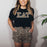 Sigma Delta Tau Cheetah Print Lettered Tee Sigma Delta Tau Cheetah Print Lettered Tee