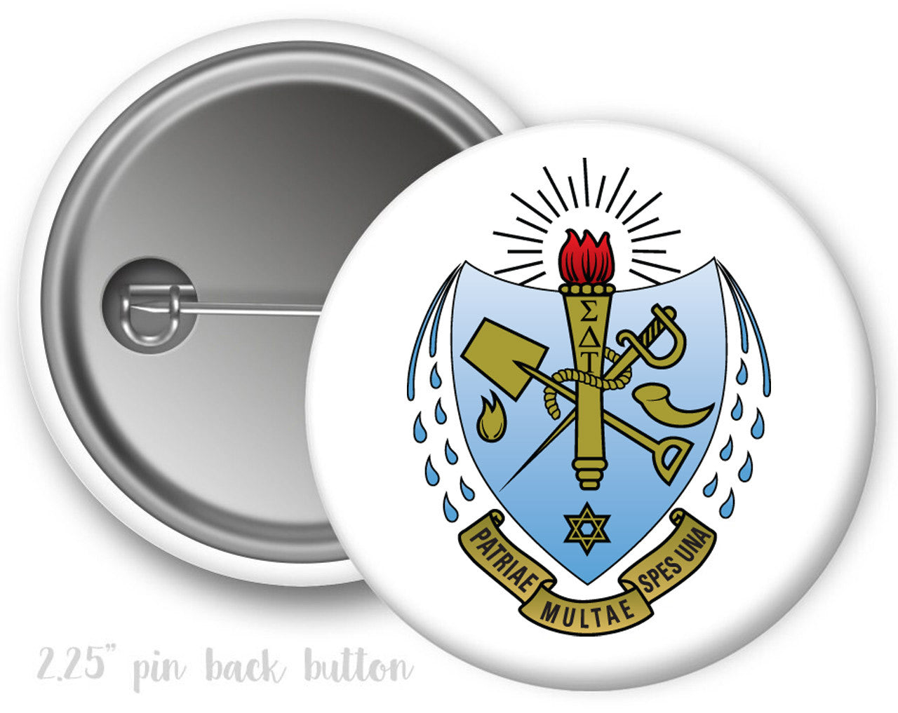 Sigma Delta Tau Color Crest Shield Button Sigma Delta Tau Color Crest - Shield Button