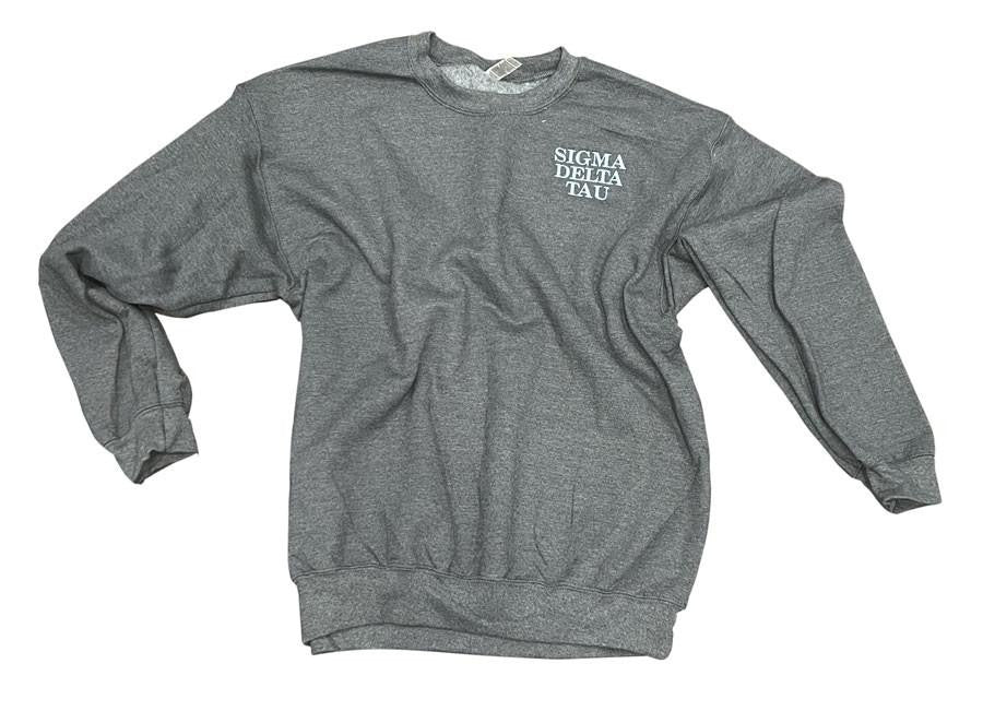Sigma Delta Tau Embroidered Crew Sweatshirt Sigma Delta Tau Embroidered Crew Sweatshirt