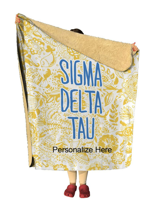 Sigma Delta Tau Sigma Delta Tau Floral Sherpa Lap Blanket
