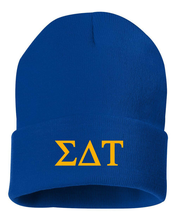 Sigma Delta Tau Greek Letter Knit Cap Sigma Delta Tau Greek Letter Knit Cap