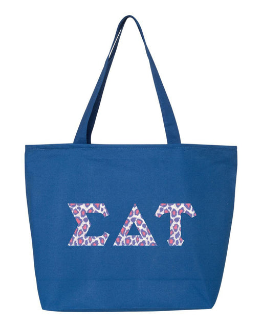 Totes Bags Sigma Delta Tau Greek Letter Zipper Tote
