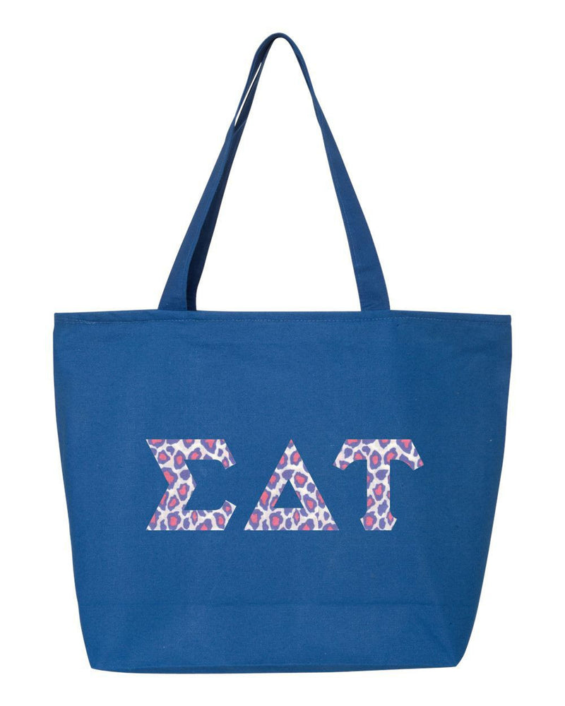 Sigma Delta Tau Greek Letter Zipper Tote Sigma Delta Tau Greek Letter Zipper Tote