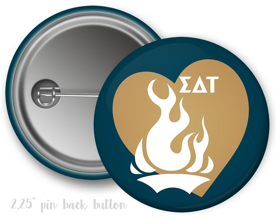 Sigma Delta Tau Heart Mascot Button Sigma Delta Tau Heart Mascot Button
