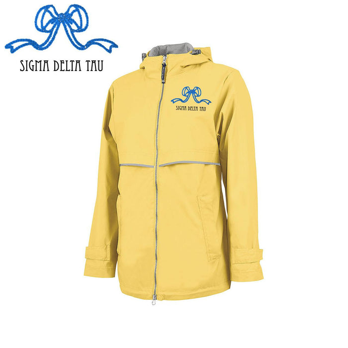 Sigma Delta Tau New Englander Bows Rain Jacket Sigma Delta Tau New Englander Bows Rain Jacket