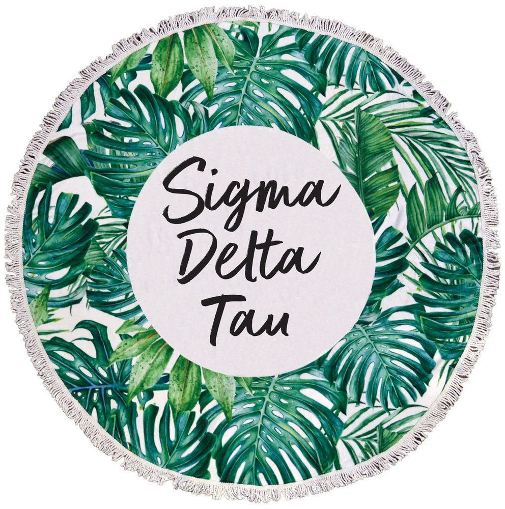 Sigma Delta Tau Palm Leaf Fringe Towel Blanket Sigma Delta Tau Palm Leaf Fringe Towel Blanket
