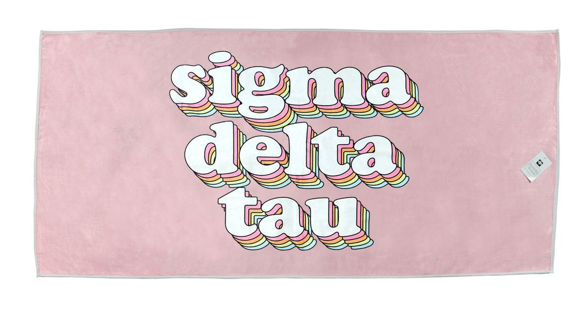 Sigma Delta Tau Plush Retro Beach Towel Sigma Delta Tau Plush Retro Beach Towel