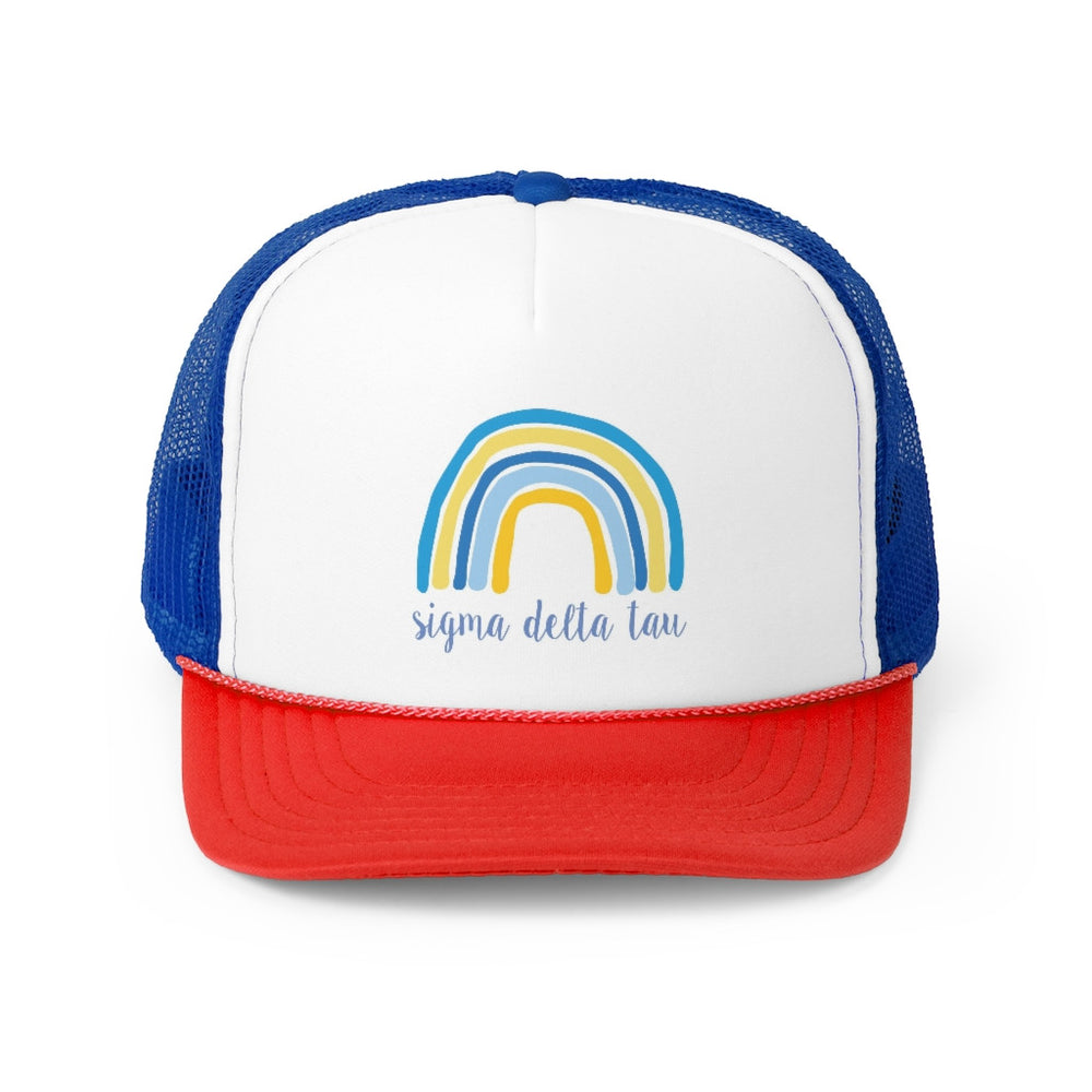 Sigma Delta Tau Rainbow Trucker Caps Sigma Delta Tau Rainbow Trucker Caps