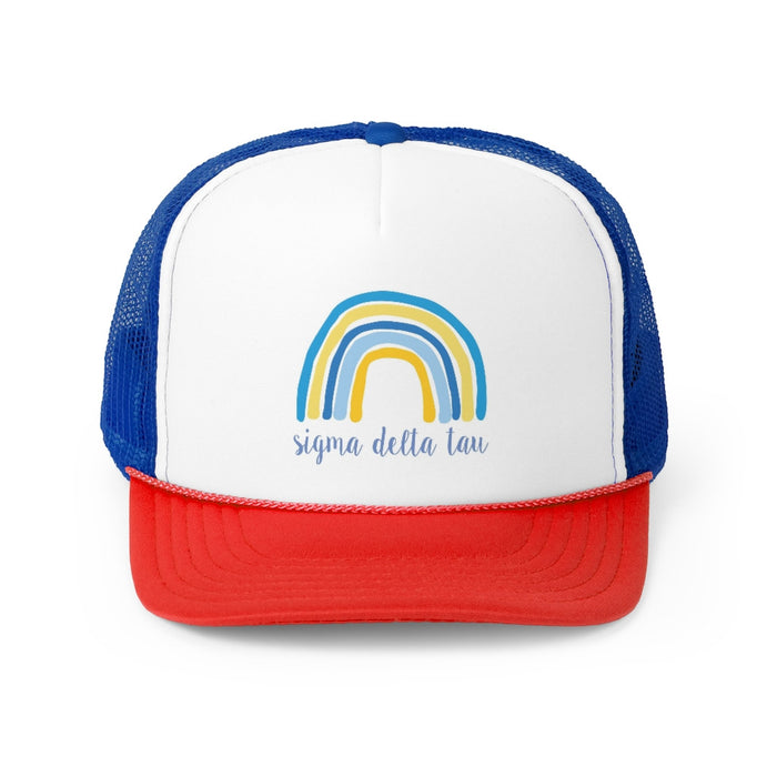 Sigma Delta Tau Rainbow Trucker Caps Sigma Delta Tau Rainbow Trucker Caps